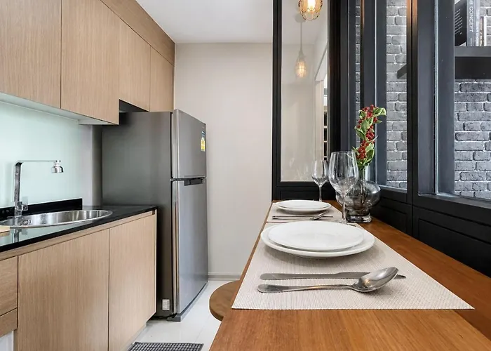 Near Mrt I Workspace And Kitchen Apartment Bangkok